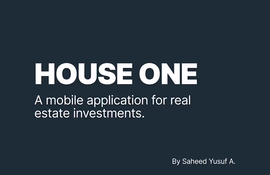 Cover image for Real Estate Investment Mobile Application