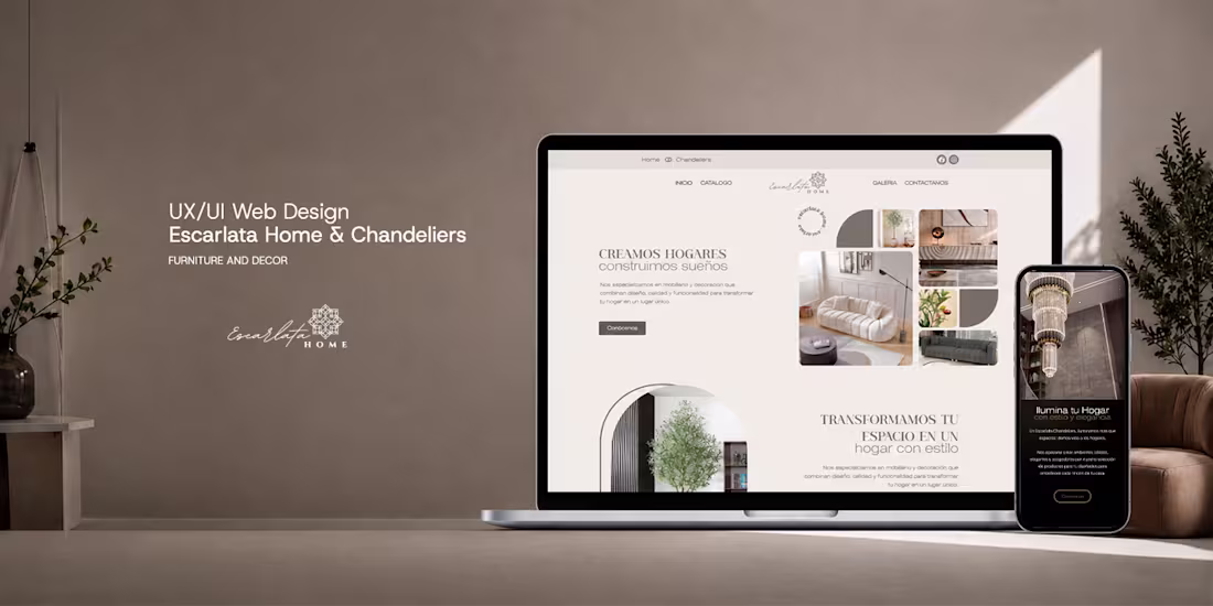 Cover image for Escarlata Home Website Design |