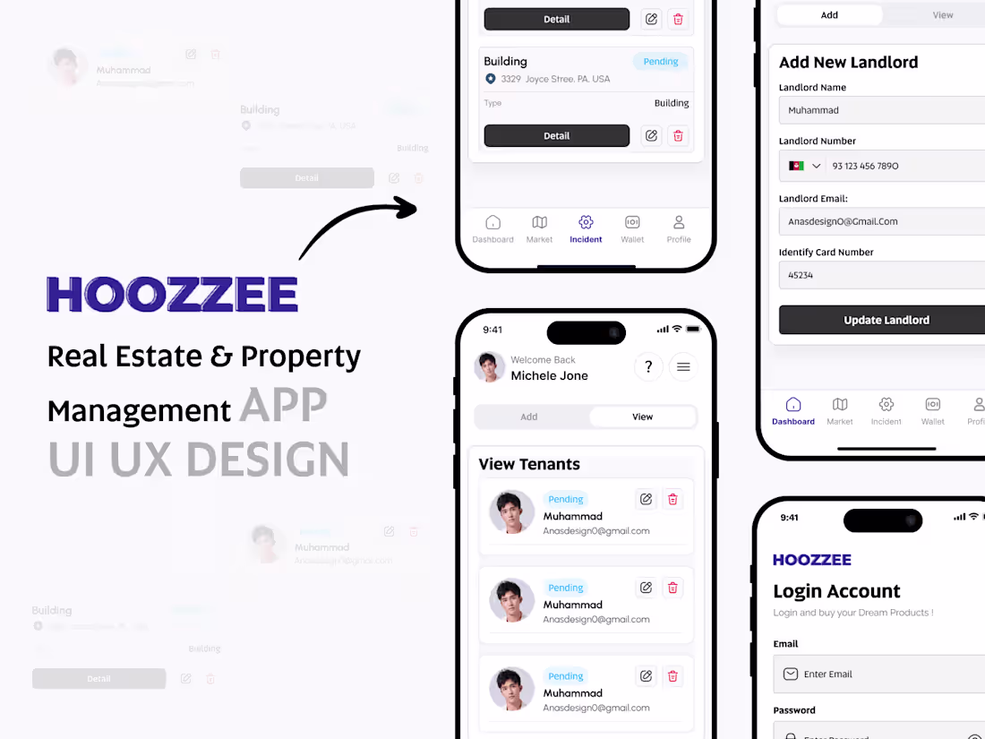 Cover image for Hoozzee Real Estate App Design 