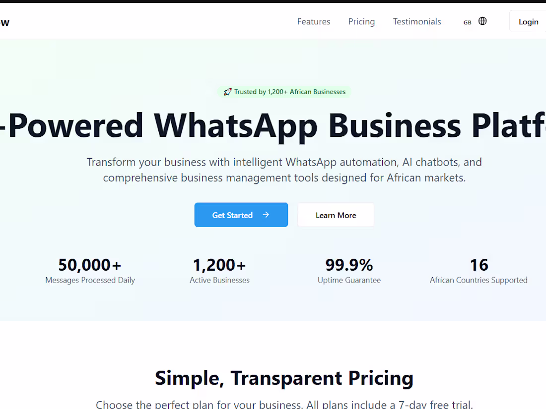Cover image for WhatsApp AI SaaS Platform Development