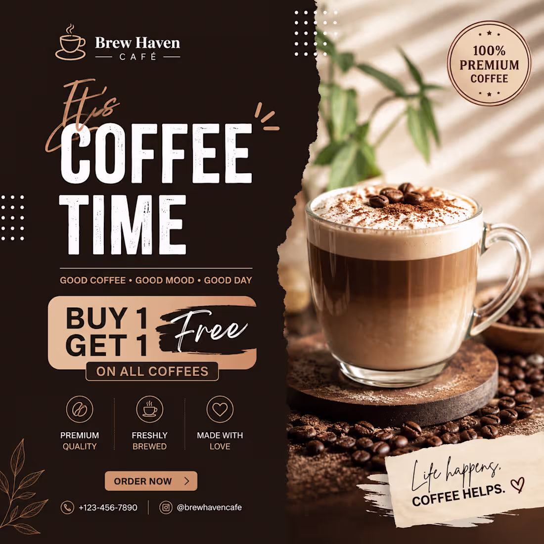 Cover image for Created a modern promotional Instagram