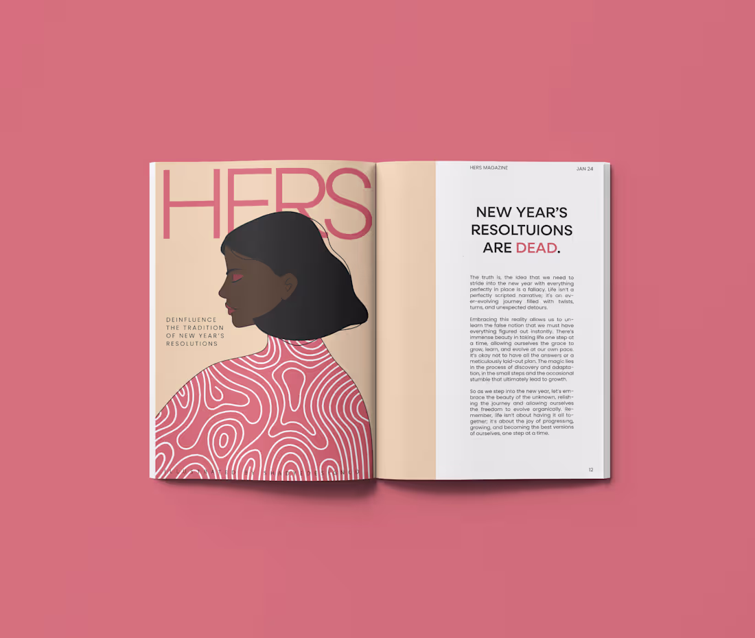 Cover image for HERS - Editorial Two-Page Design & Illustration