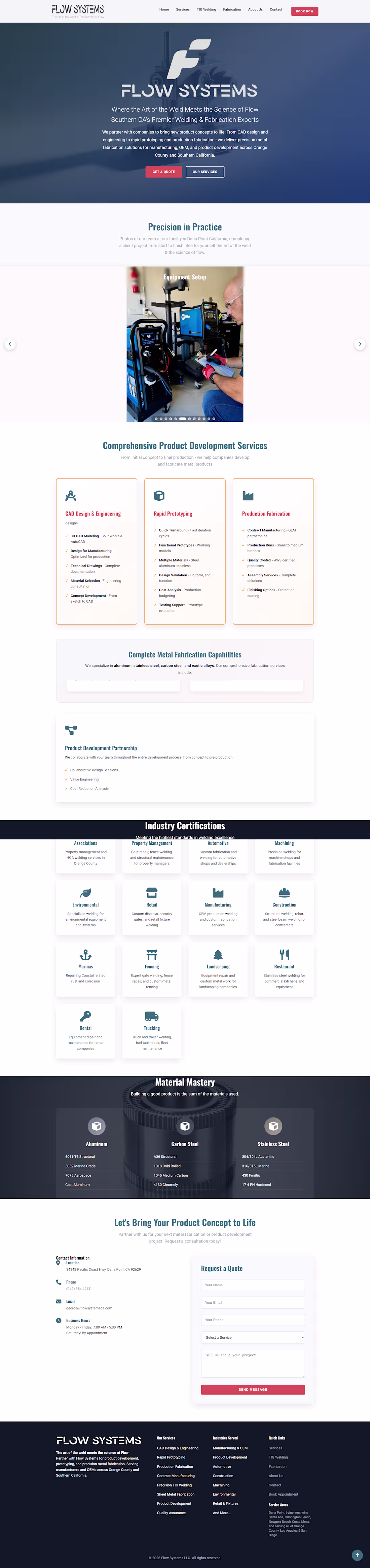 Cover image for Flow Systems llc welding and