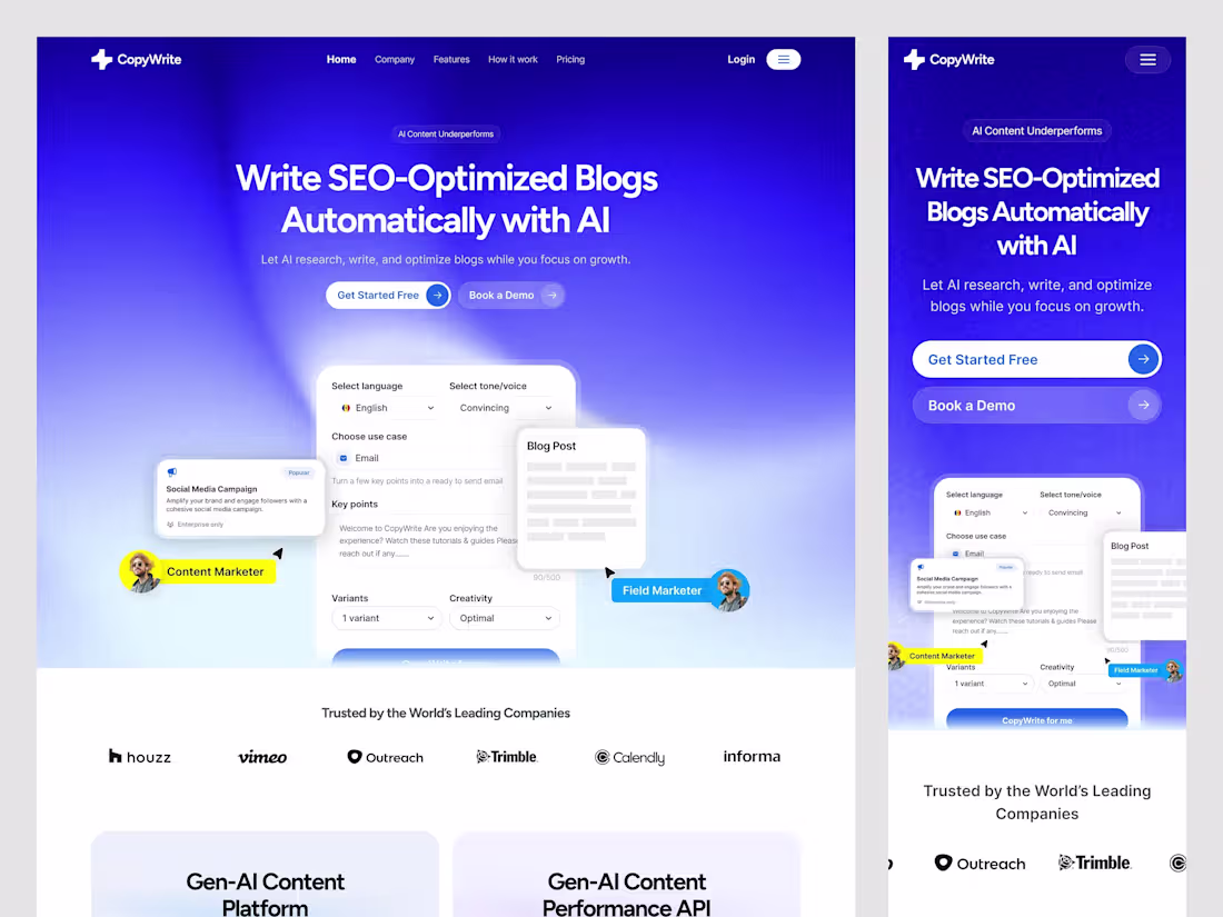 Cover image for AI SaaS Landing Page Design.