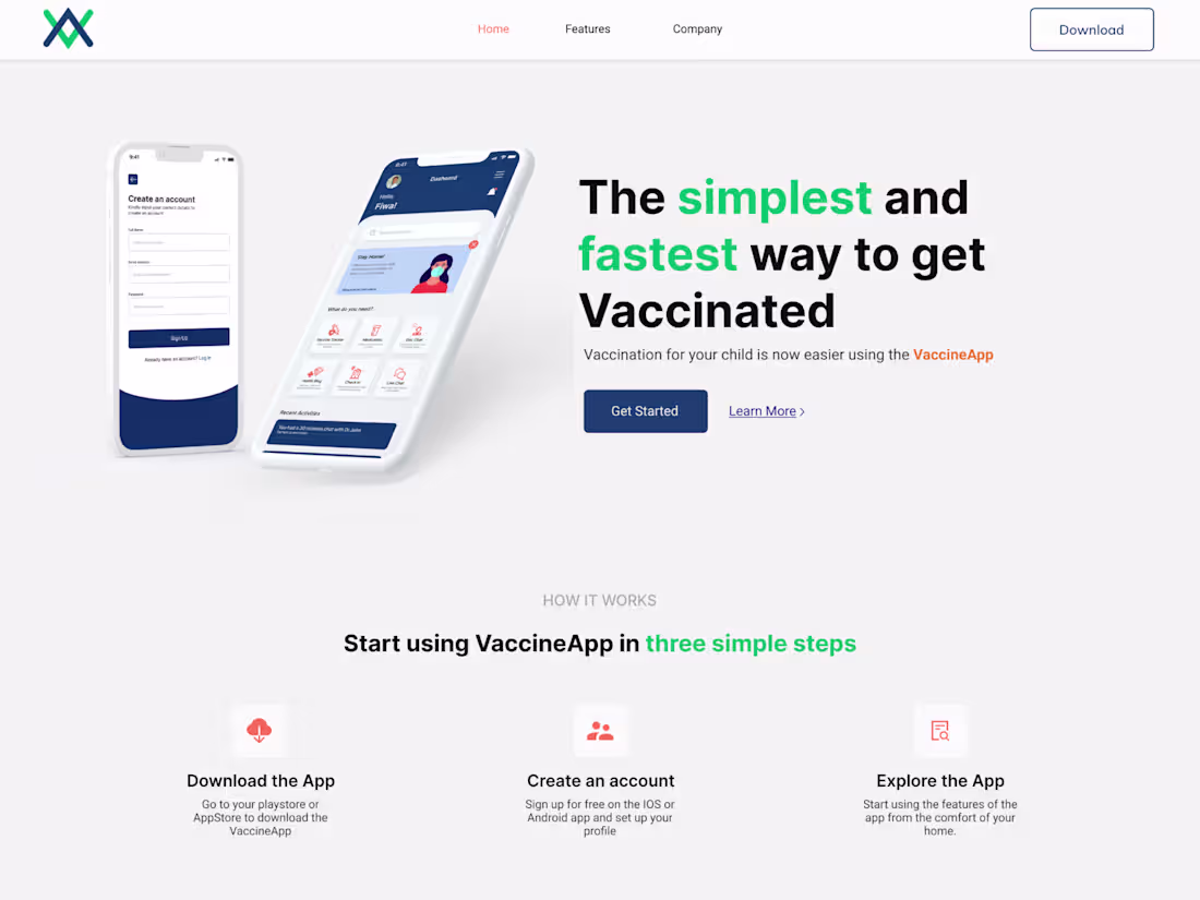 Cover image for Vaccine-App: The fastest way to get your child Vaccinated