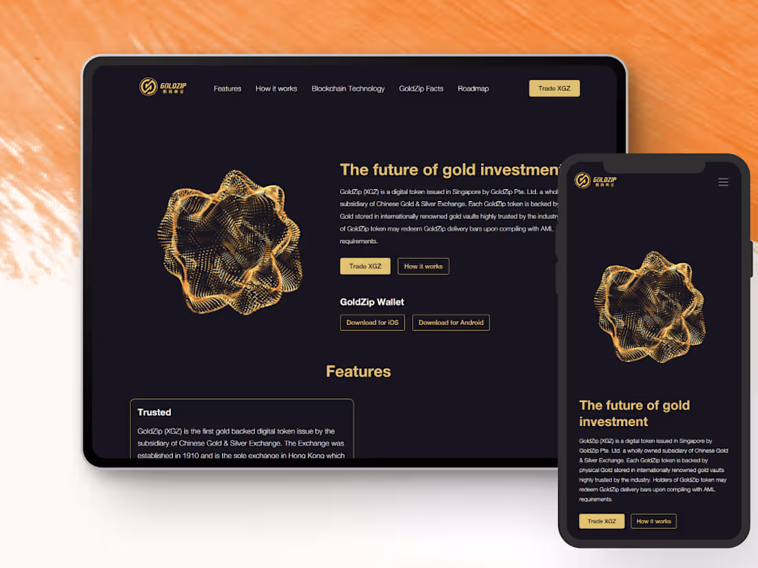 Cover image for GoldZIP | GoldZIP (XGZ) the first gold backed digital token iss…