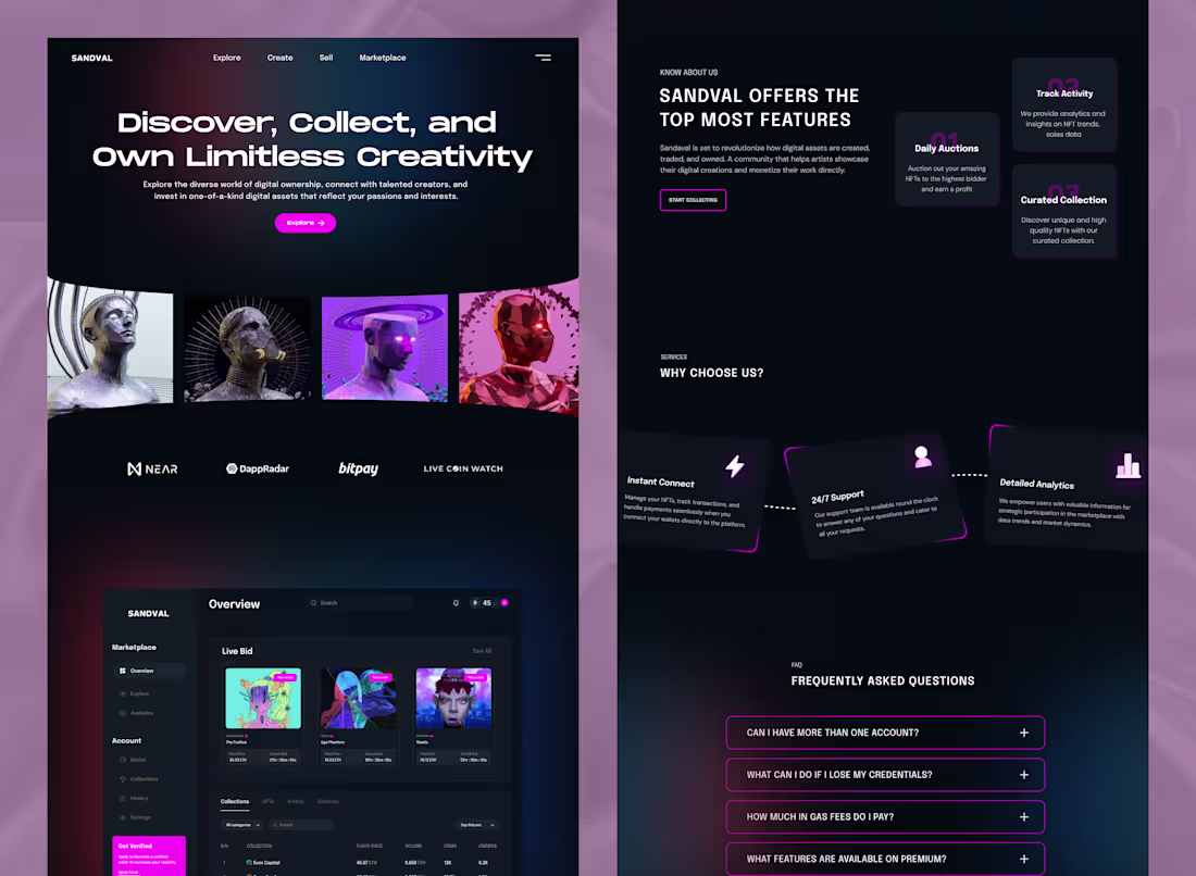 Cover image for Sandval - NFT Marketplace