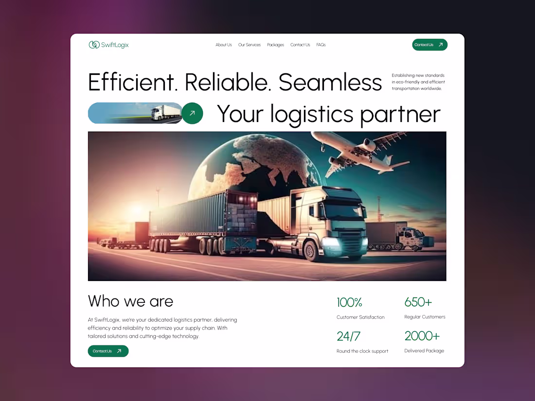 Cover image for SwiftLogix is a web-based logistics