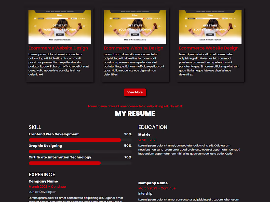 Cover image for Design Portfolio Website