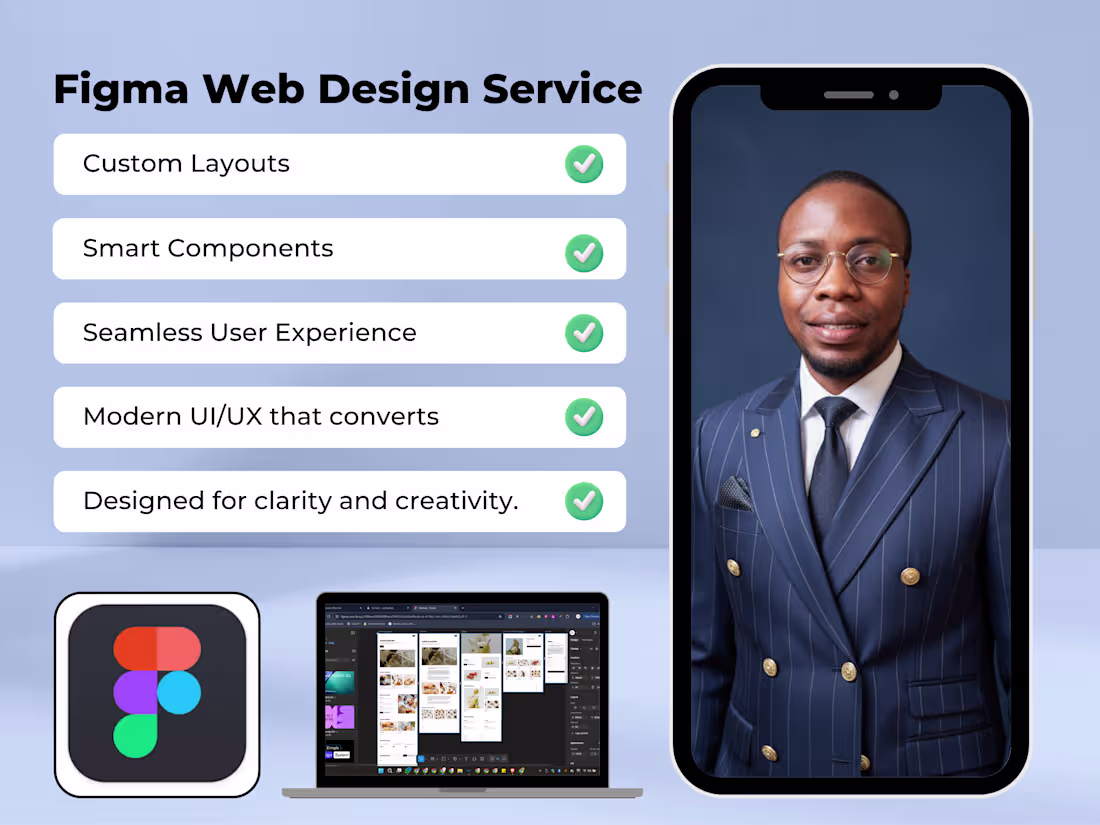 Cover image for Modern and Responsive Website Design in Figma