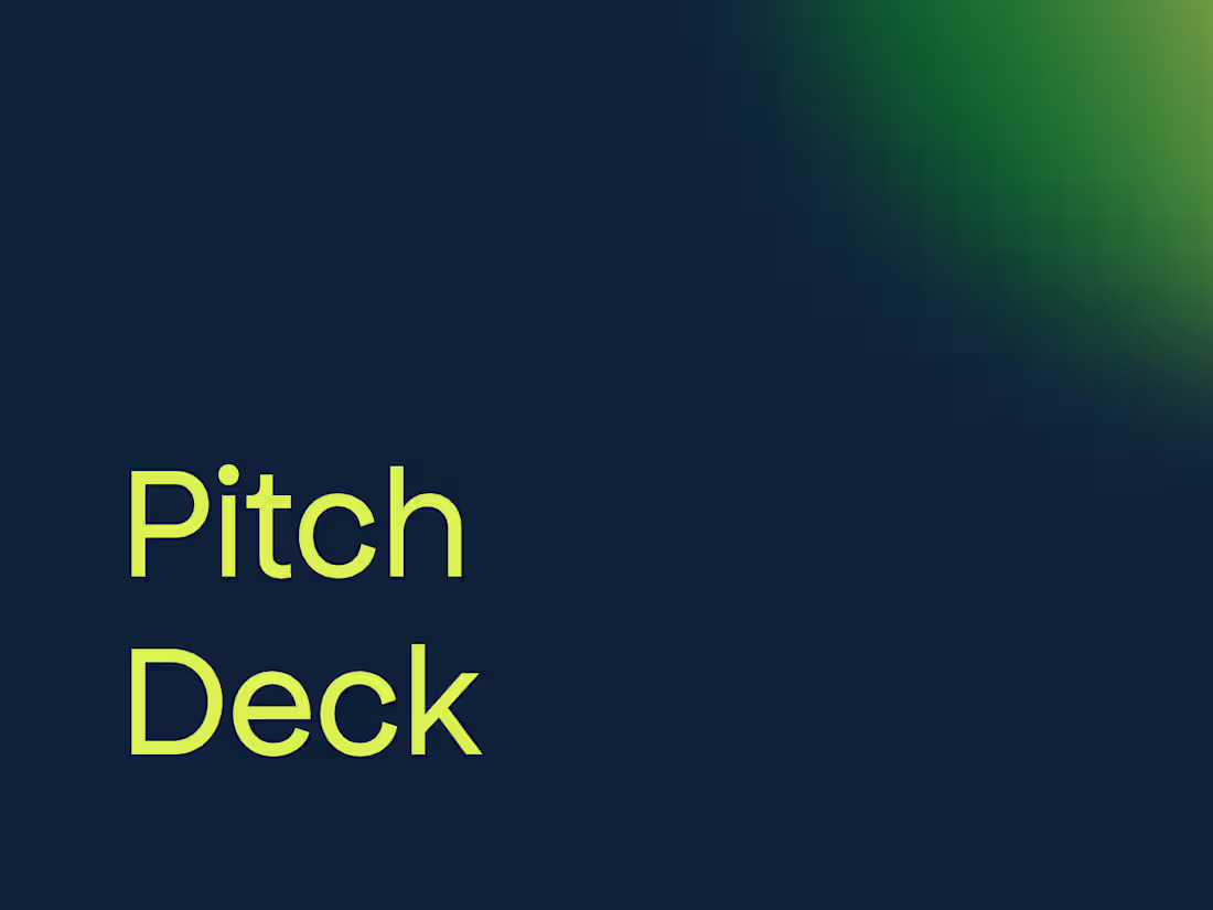 Cover image for Pitch Deck