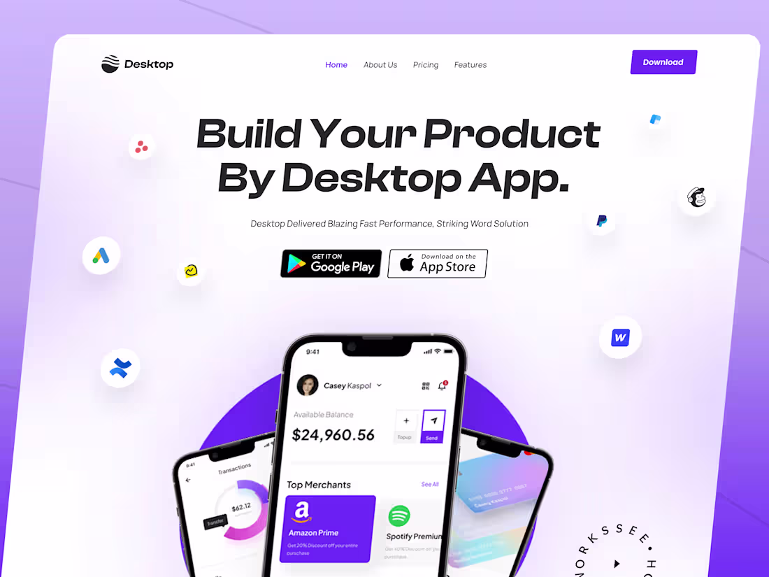 Cover image for Saas Landing Page :: Behance