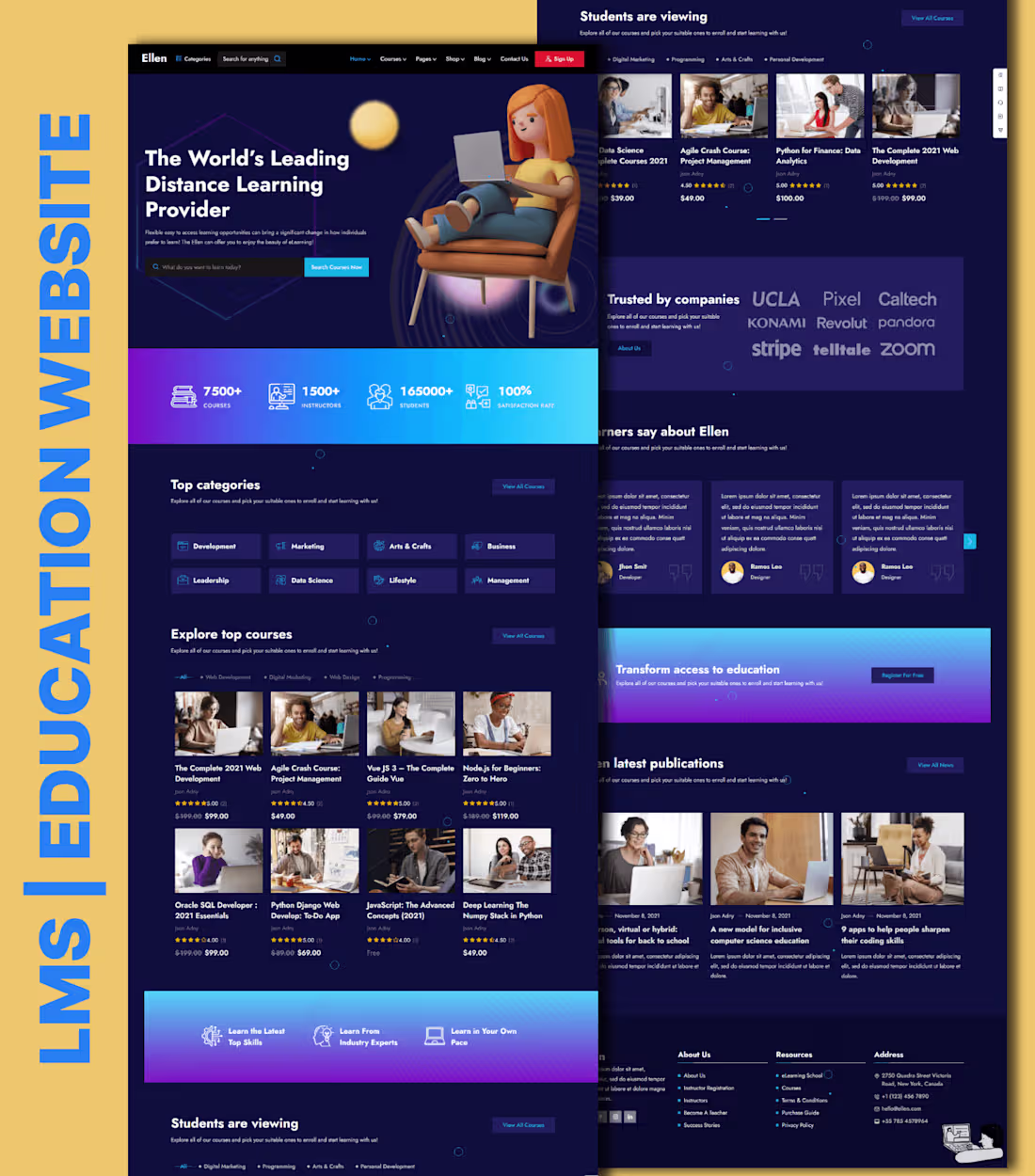 Cover image for Education website | LMS | Elearning webstite design