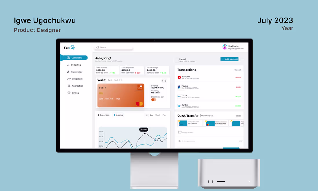 Cover image for Fintech Dashboard