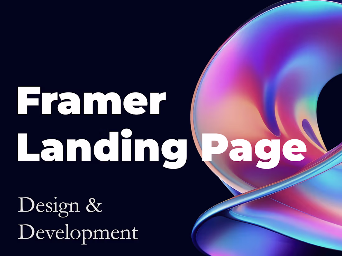 Cover image for Framer Landing Page | Design & Development