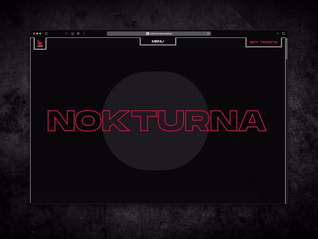 Cover image for Nokturna Club –  Experimental Website Design