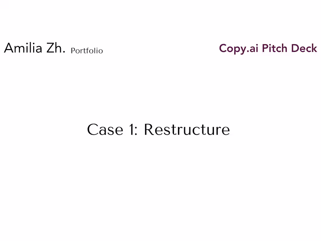 Cover image for Pitch Deck: Restructured