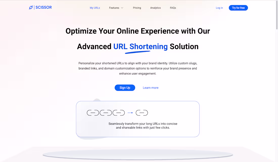 Cover image for Scissorcut | Responsive URL Shortener Web App