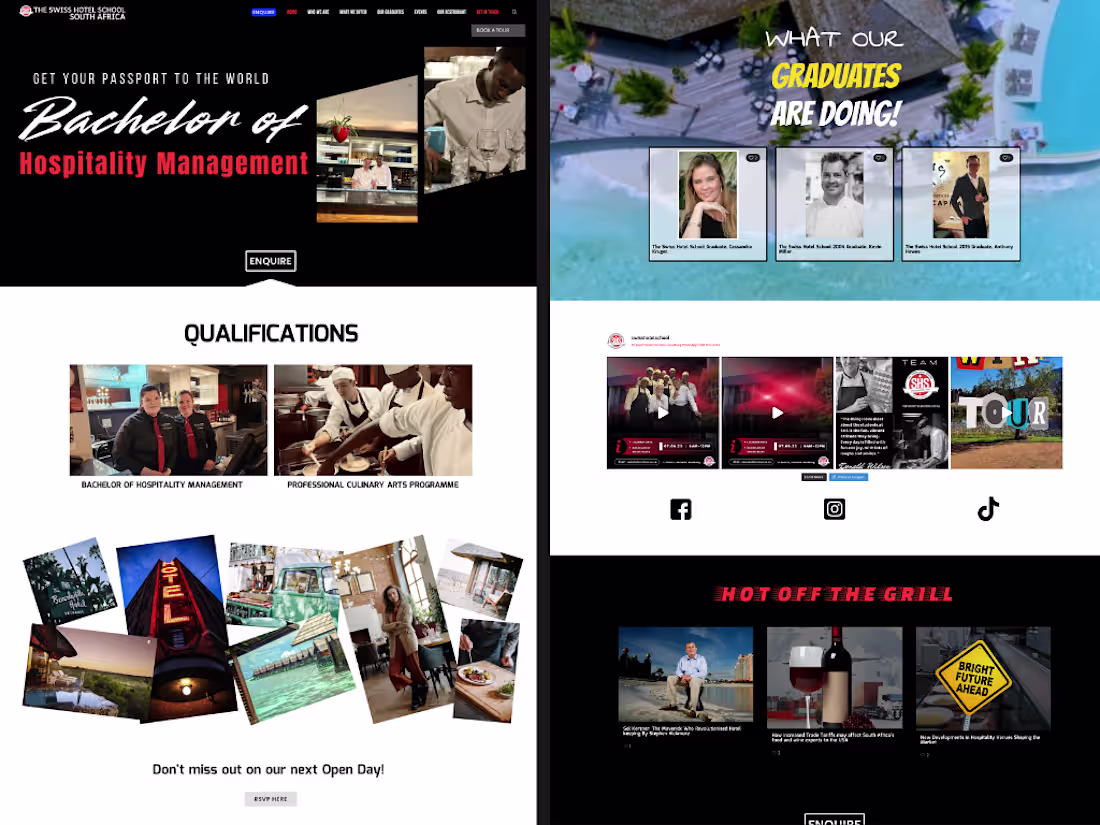 Cover image for Swiss Hotel School SA has been a client for 9 years and running