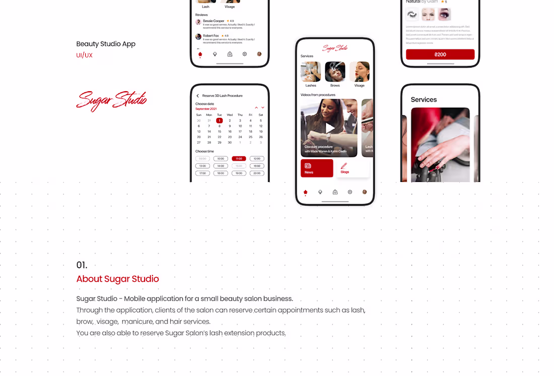 Cover image for Sugar Studio - Beauty App on Behance