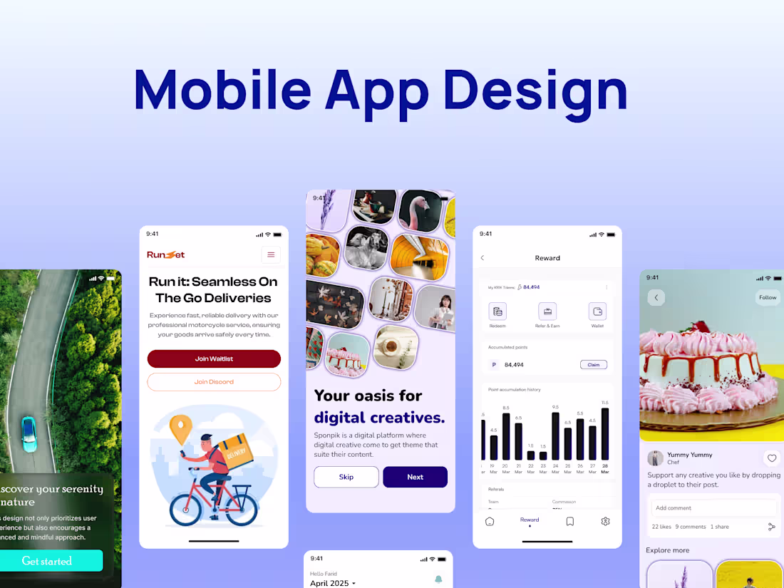 Cover image for Mobile Application UI Design