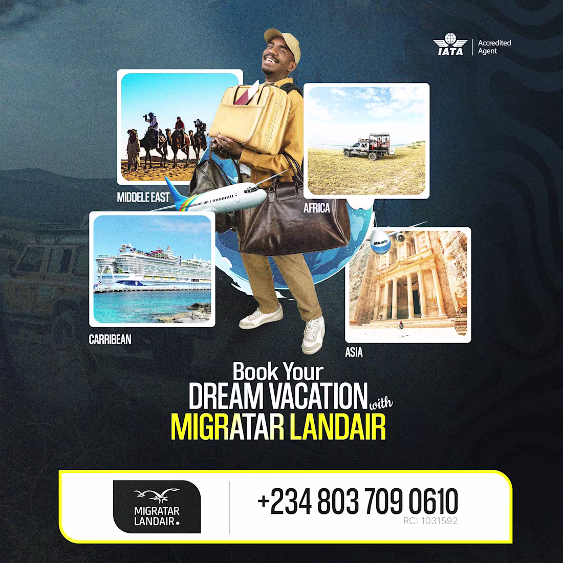 Cover image for Social media design for an online travel agency. A key creat...