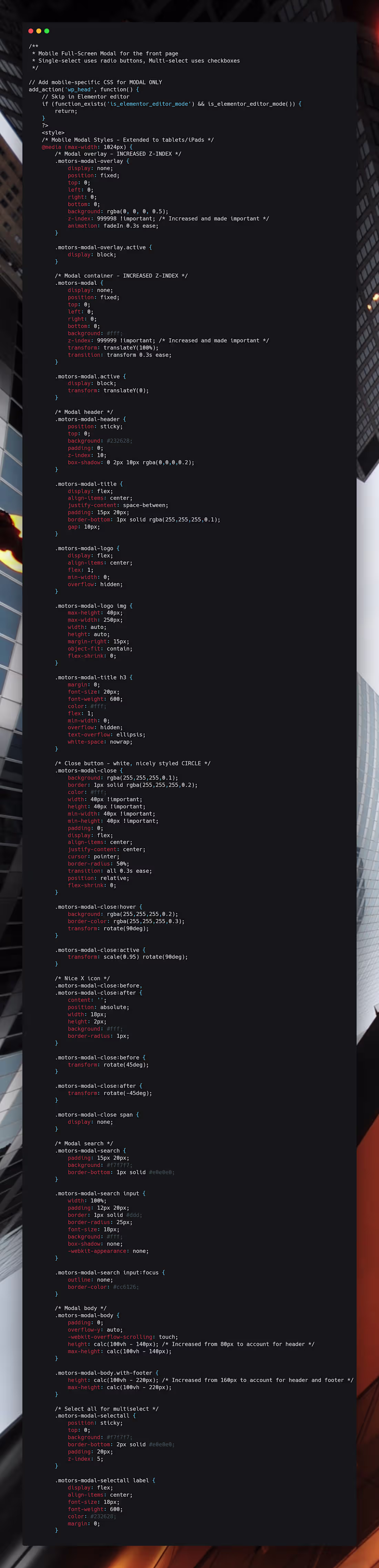 Cover image for Mobile-First Full-Screen Modal Engine: Premium