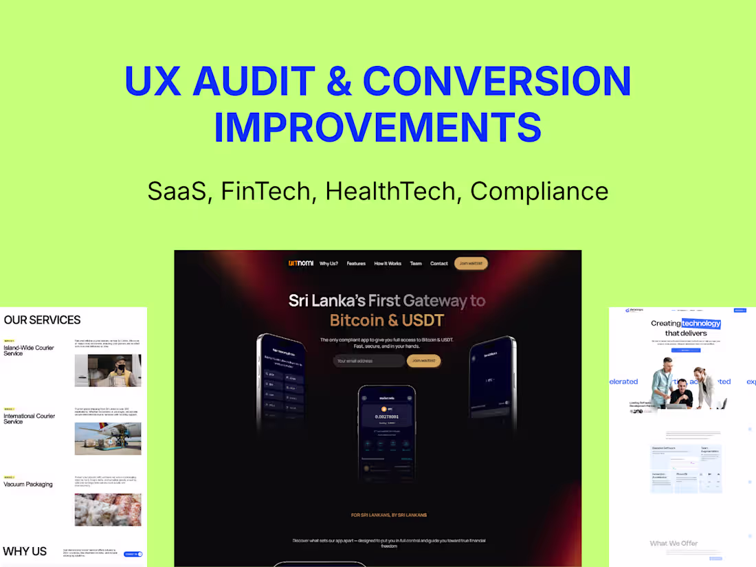 Cover image for UX Audit & Conversion Improvements