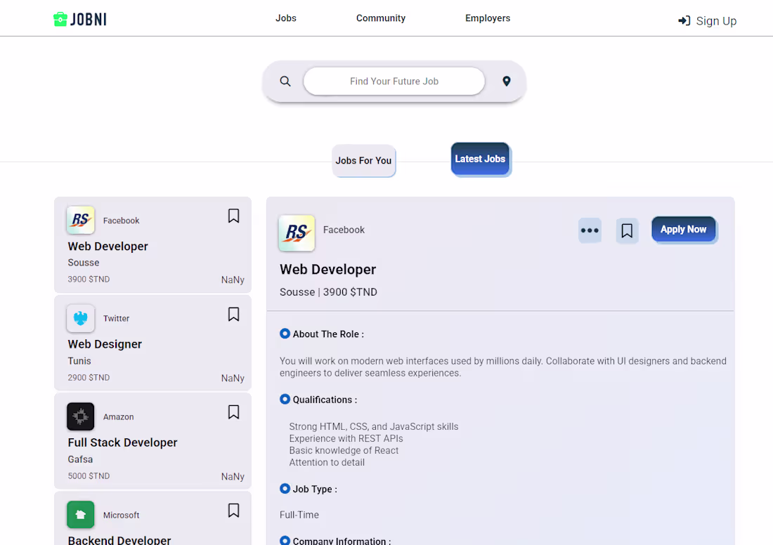 Cover image for Developed a modern, static job