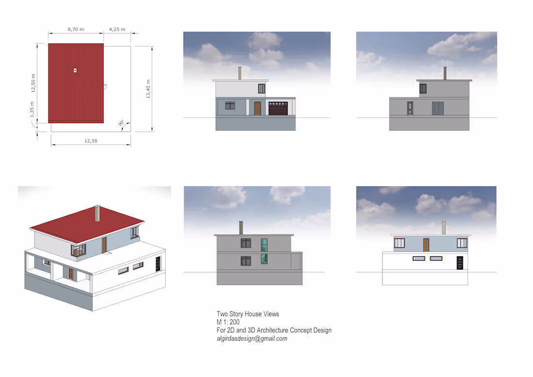 Cover image for Two Story House LayOut projections