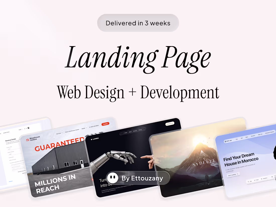 Cover image for Custom Modern Landing Page Design & Development