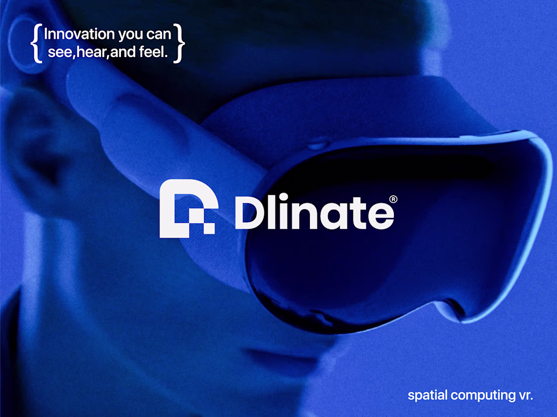 Cover image for Dlinate Digital VR Headset Logo and Brand Identity