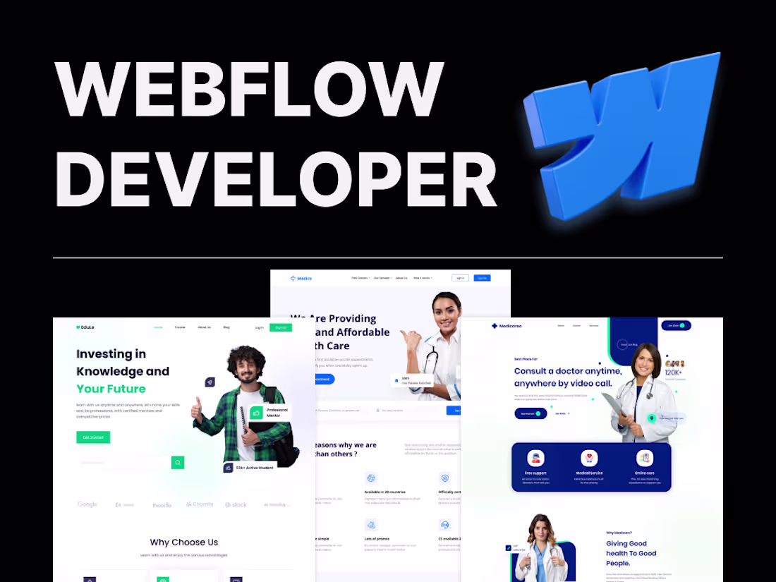 Cover image for Website Design & Website Development in Webflow