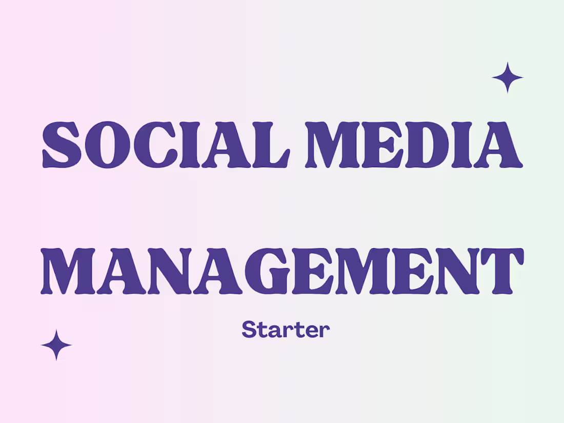 Cover image for Social Media Management: Starter