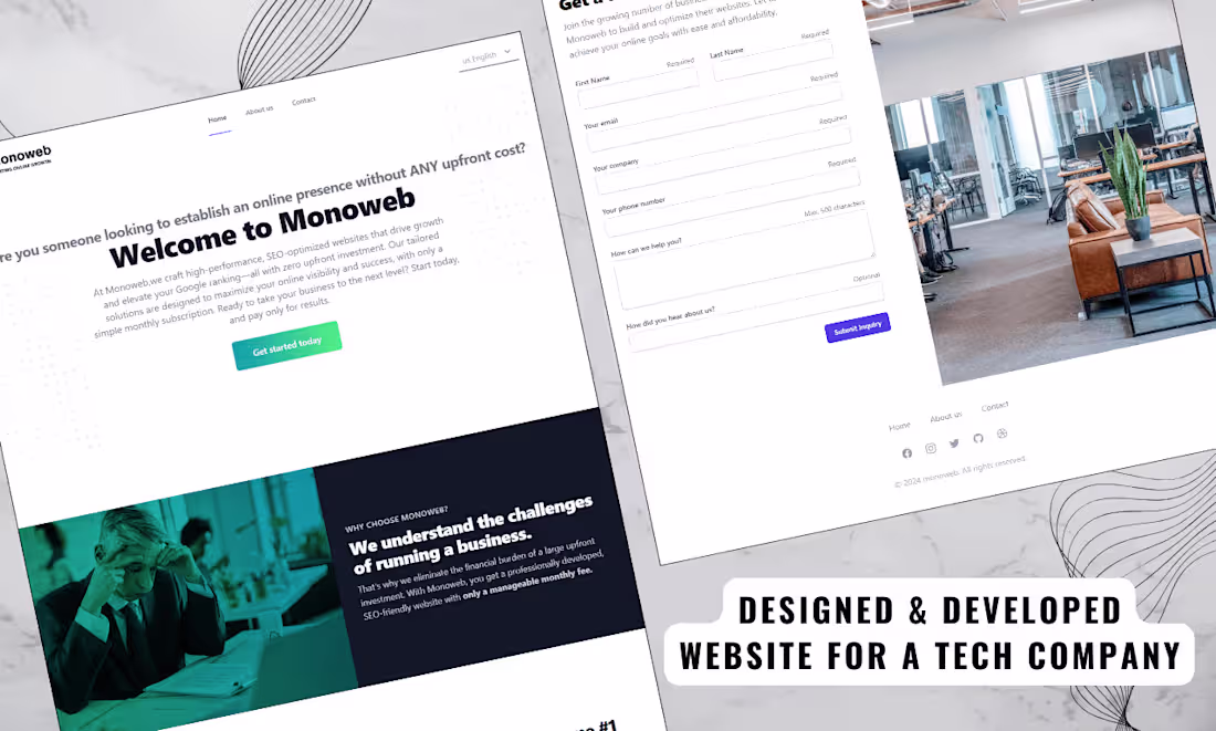 Cover image for Website for a Tech Company