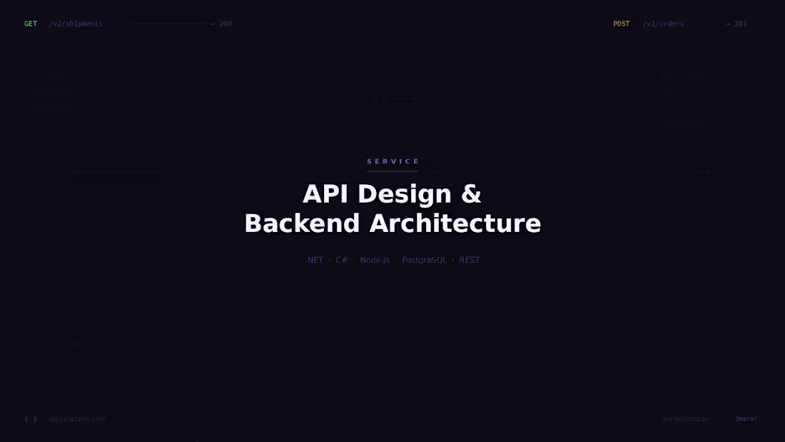 Cover image for API Design & Backend Architecture