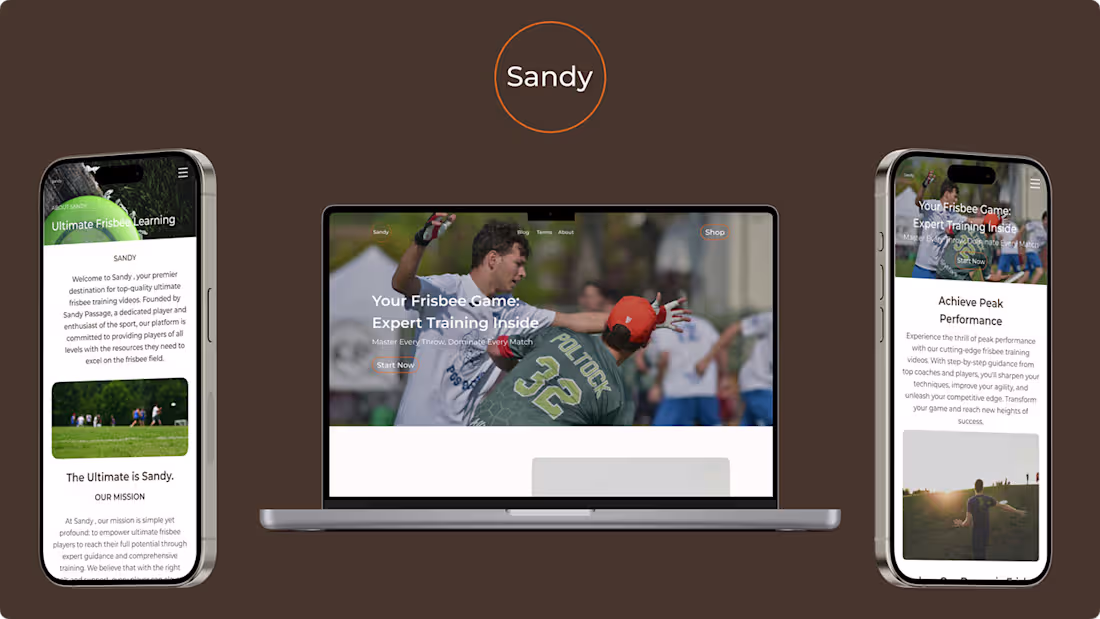 Cover image for Sandy Landing Page 