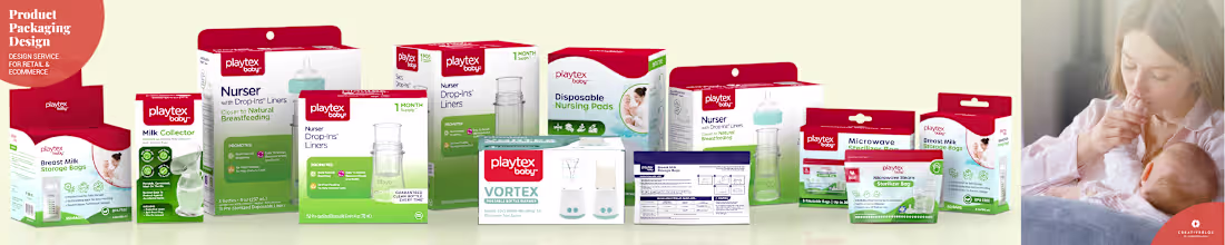 Cover image for packaging design and production for Playtex baby