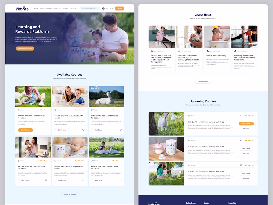 Cover image for Kabrita LMS Website UI/UX Design