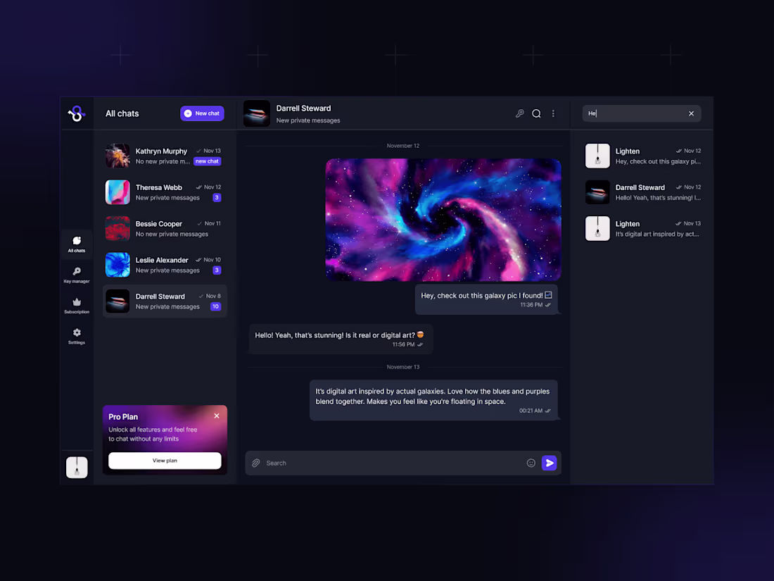 Cover image for Key Sharer | Encrypted Chat Platform | Web, Mobile, Landing