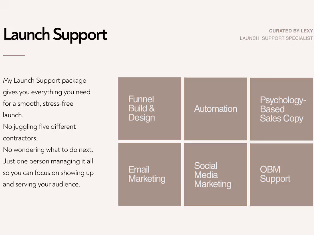 Cover image for Launch Support for Service-Based Business