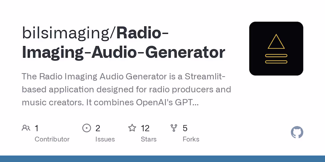Cover image for Radio Imaging Audio Generator Development