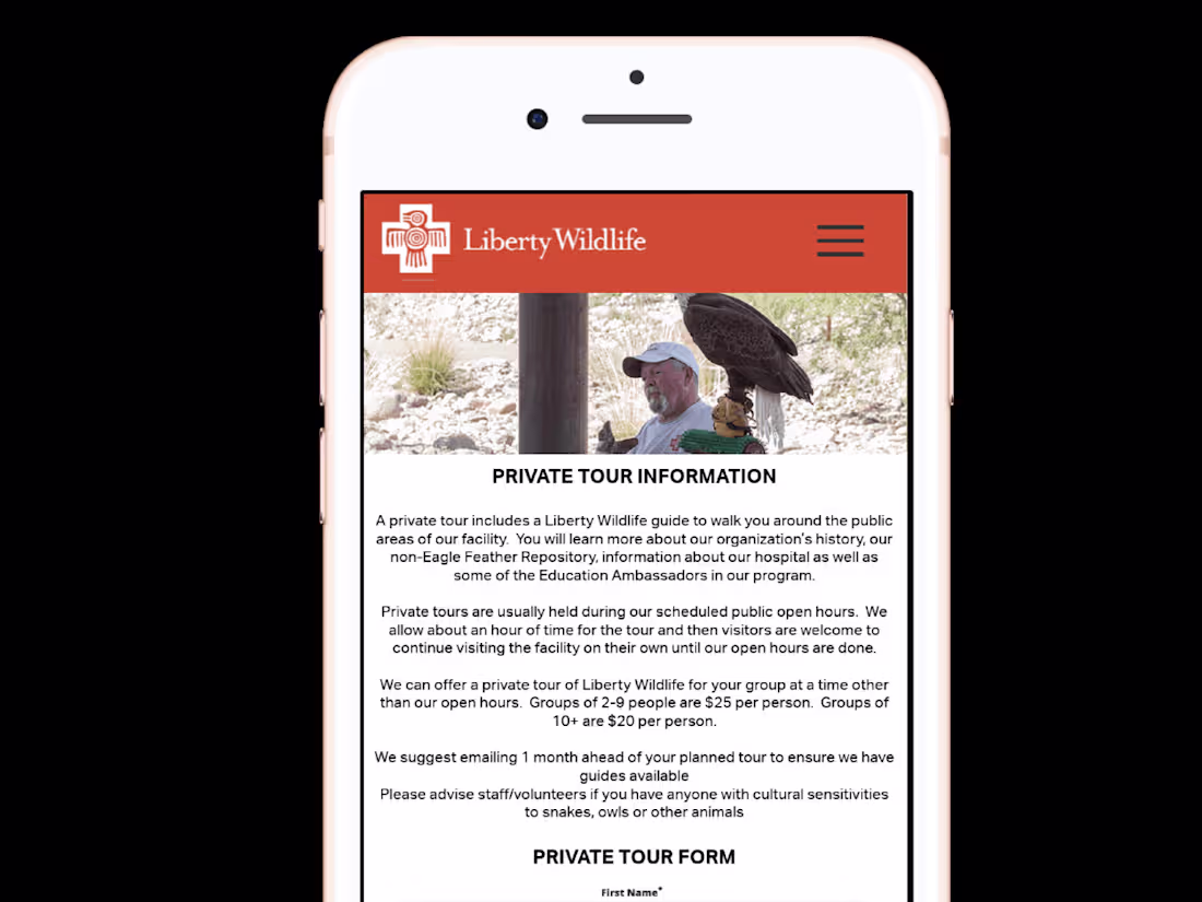 Cover image for Liberty Wildlife Redesign