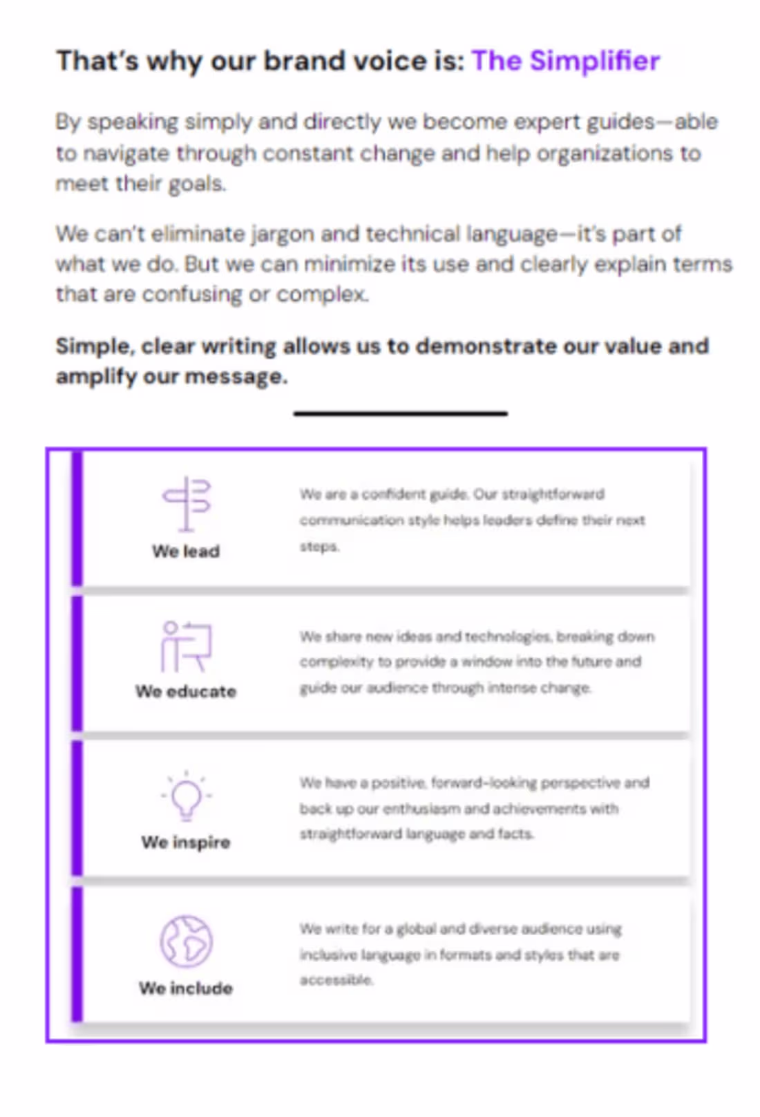 Cover image for TOV guide for a tech consultancy 
