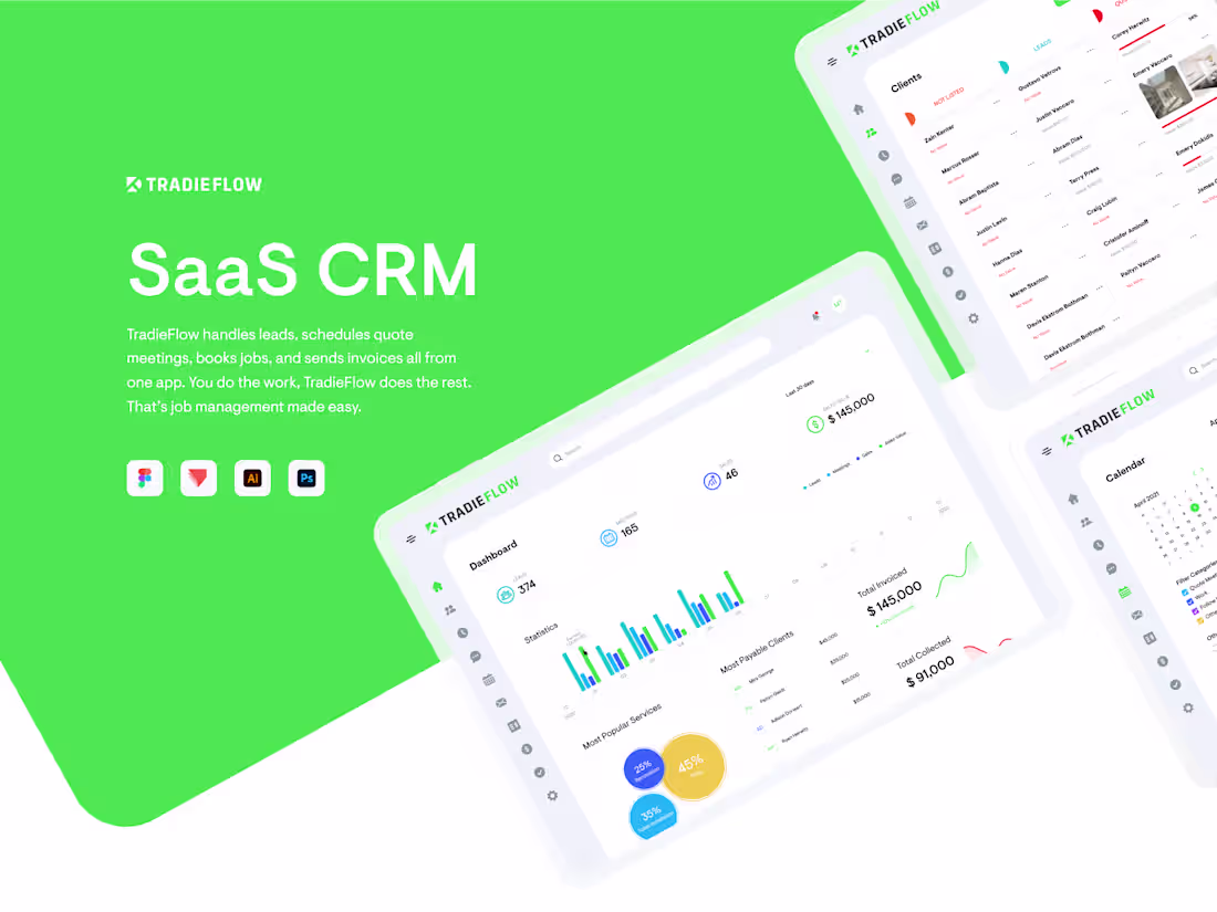 Cover image for SaaS CRM Web App on Behance