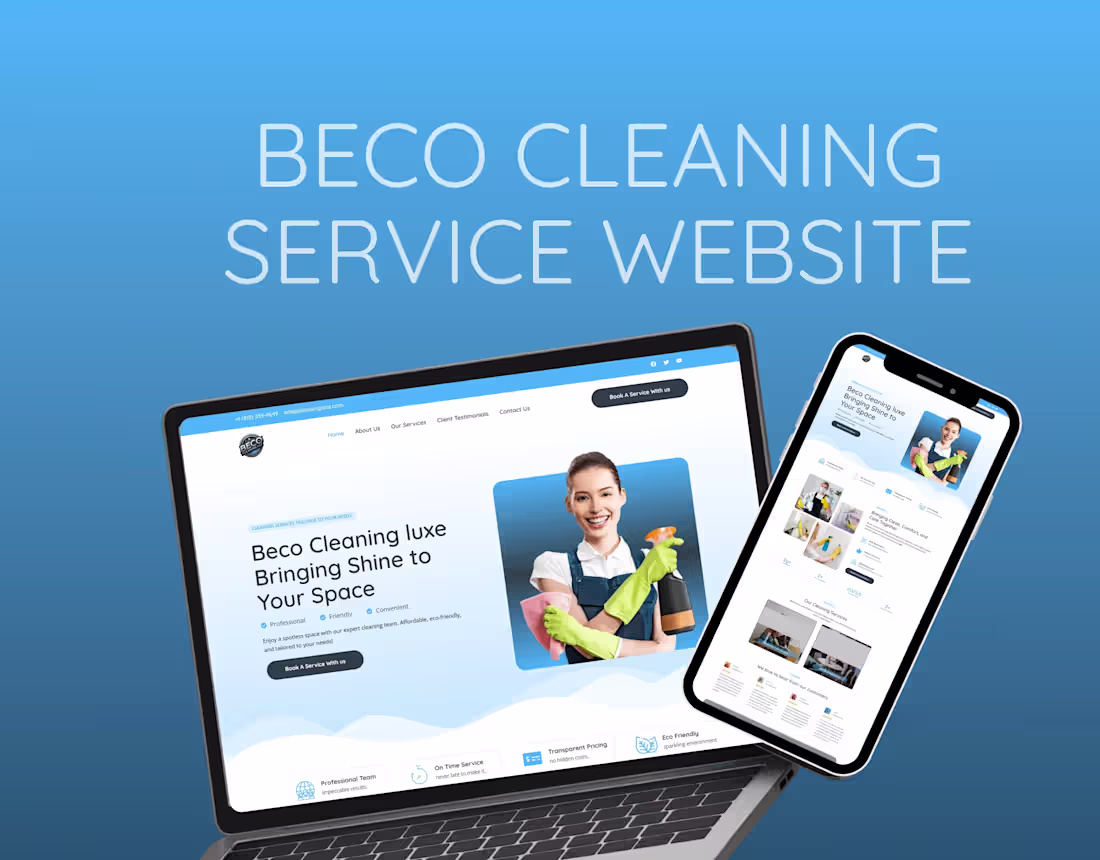 Cover image for Beco Cleaning Website Design