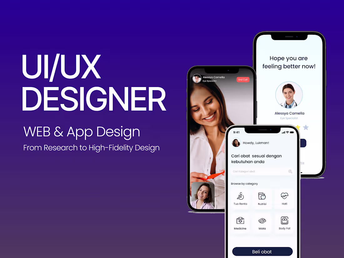 Cover image for UI/UX Designer – From Wireframe to High-Fidelity Prototype