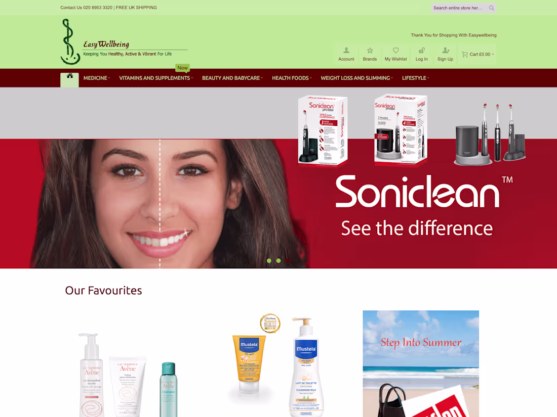 Cover image for Easywellbeing Healthshop Easywellbeing Pharmacy, Vitamins, Heal…