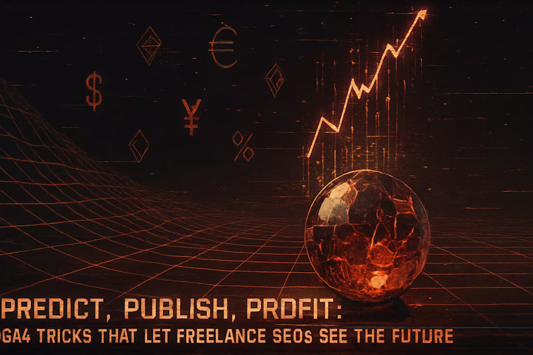 Cover image for Predict, Publish, Profit: GA4 Tricks That Let Freelance SEOs See the Future