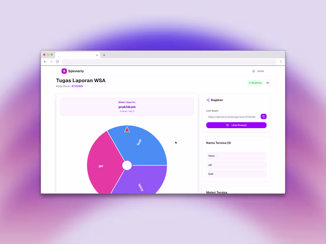 Cover image for Spinnerly - Real-time Decision Making Web App